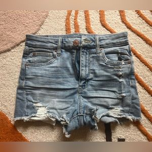High waisted ripped American eagle shorts
